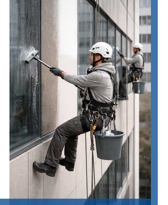 Мойка фасадов зданий в Белогорске под ключ от 357 р. | ВЫСОТНИК-Бгк