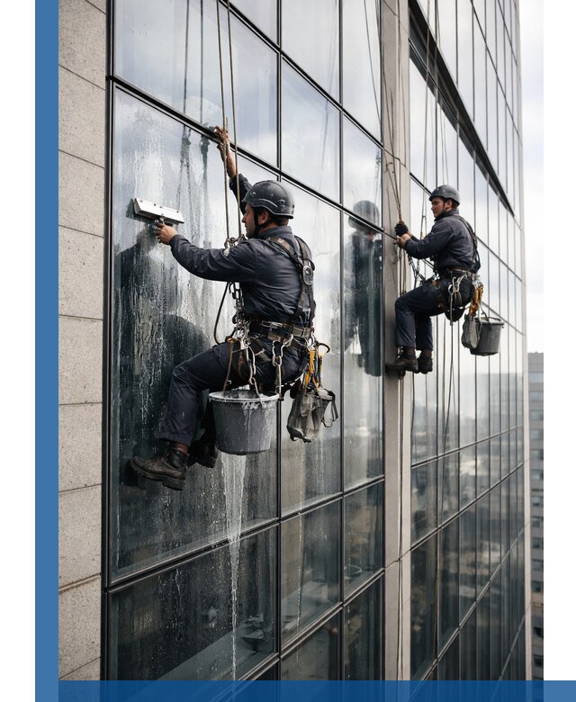 Профессиональная мойка стеклянных фасадов зданий в Белогорске