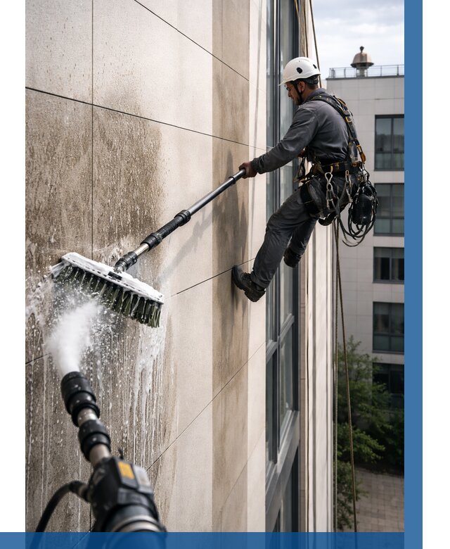 Мойка фасада из керамогранита в Белогорске от 306 р. | ВЫСОТНИК-Бгк