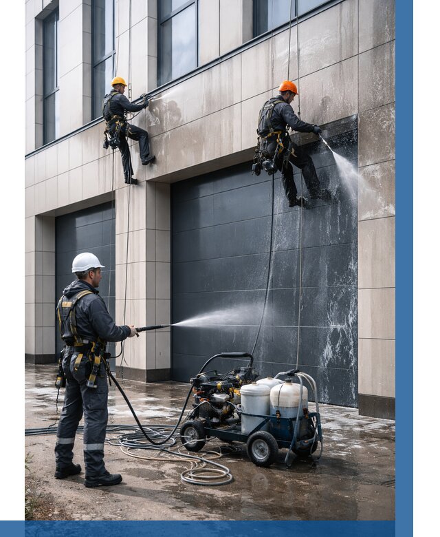 Послестроительная мойка фасада в Белогорске от 306 р. | ВЫСОТНИК-Бгк