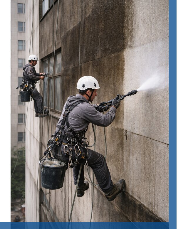 Очистка фасада от копоти в Белогорске от 255 р. | ВЫСОТНИК-Бгк