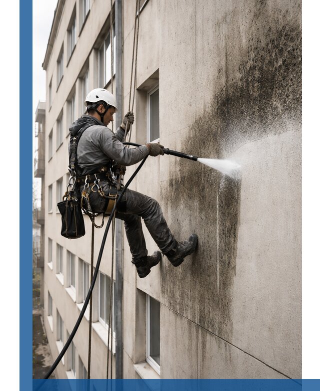 Профессиональная очистка фасадов от плесени в Белогорске