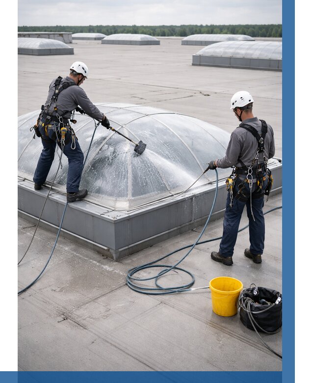 Мойка зенитных фонарей в Белогорске, заказать от 4591 р. | ВЫСОТНИК-Бгк