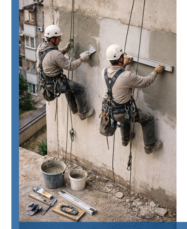 Комплексный ремонт штукатурного фасада с гарантией в Белогорске