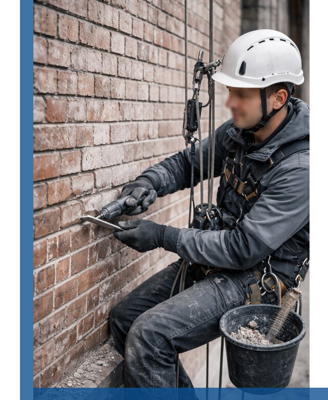 Расшивка кирпичных швов фасадов и стен, ремонт в Белогорске