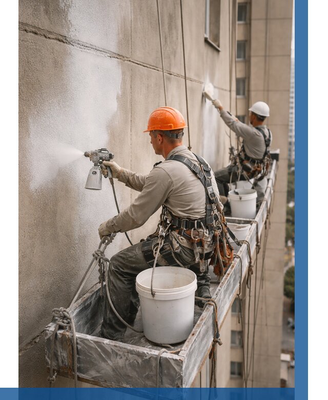 Грунтовка фасада на высоте в Белогорске от 122 р. | ВЫСОТНИК-Бгк