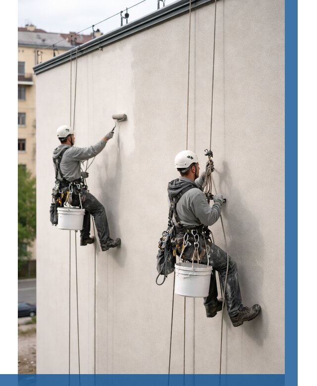 Покраска оштукатуренного фасада в Белогорске от 326 р. | ВЫСОТНИК-Бгк