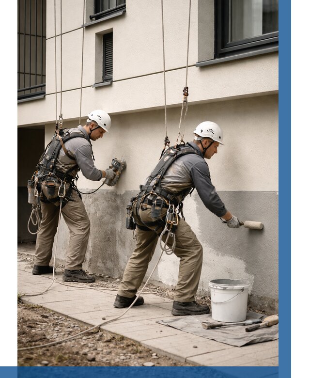 Окраска цоколя здания в Белогорске от 459 р. под ключ | ВЫСОТНИК-Бгк