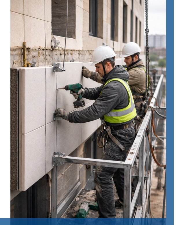 Монтаж фасадных термопанелей в Белогорске от 1530 р. | ВЫСОТНИК-Бгк