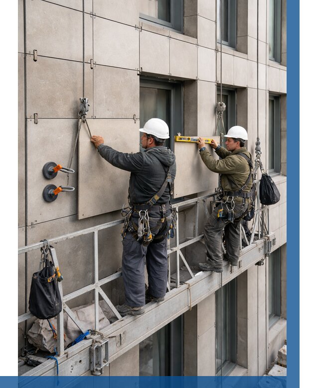 Монтаж керамогранита на фасад в Белогорске от 2551 р. | ВЫСОТНИК-Бгк