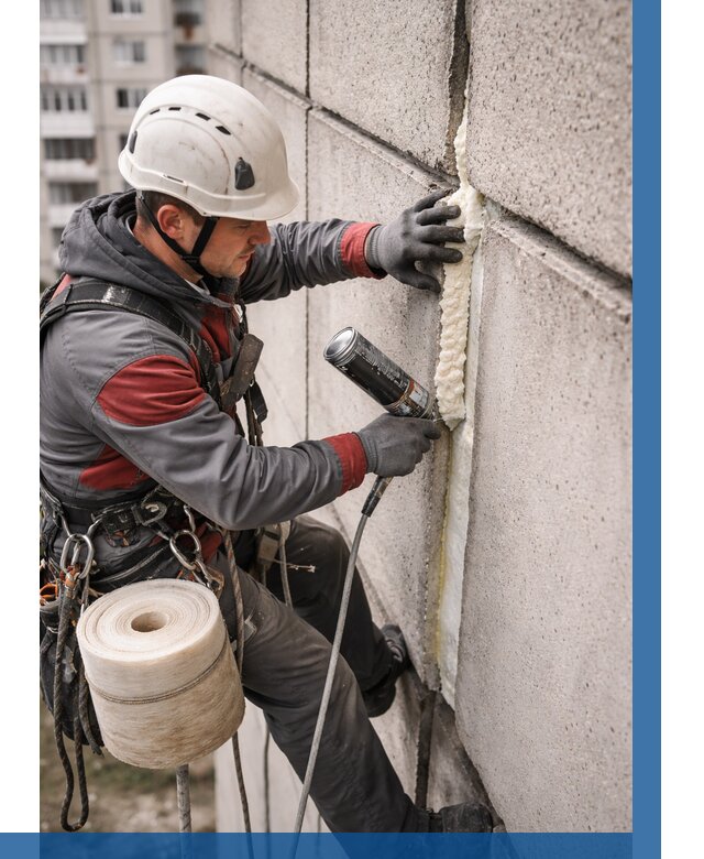 Утепление межпанельных швов в Белогорске от 714 р. | ВЫСОТНИК-Бгк