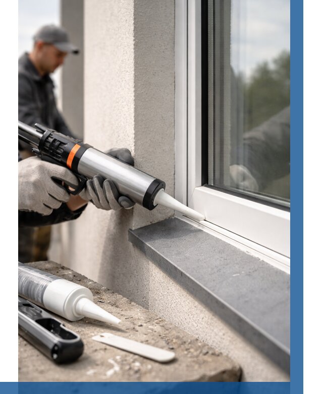 Герметизация монтажных швов окон в Белогорске от 663 р. | ВЫСОТНИК-Бгк