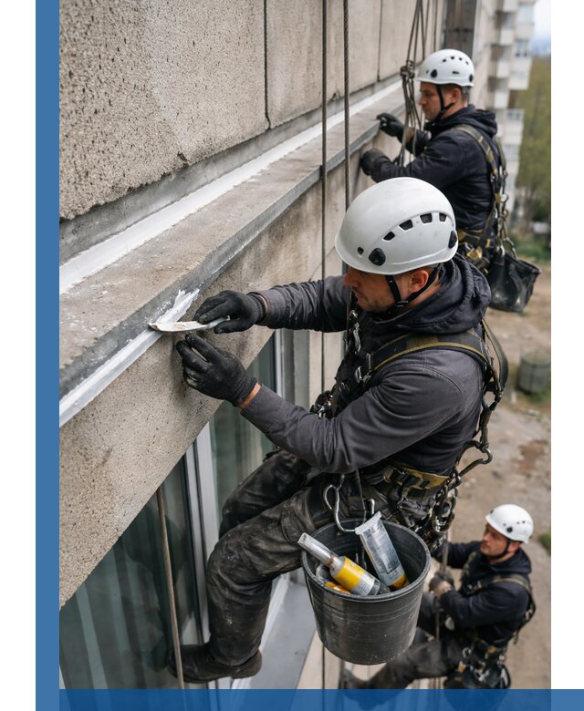 Герметизация примыкания балкона в Белогорске под ключ с гарантией