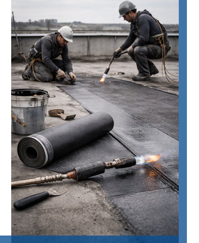 Ремонт рулонной кровли в Белогорске от 663 р. | ВЫСОТНИК-Бгк