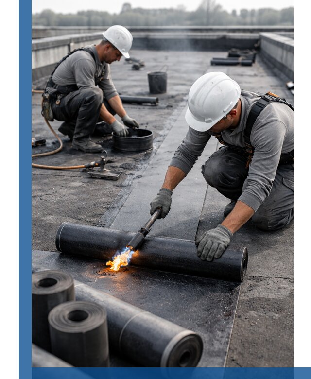 Ремонт рулонной кровли в Белогорске герметизация и восстановление