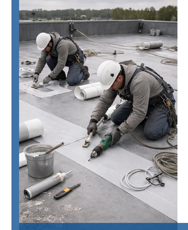 Ремонт мембранной кровли в Белогорске качественно и с гарантией