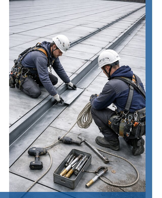 Ремонт фальцевой кровли в Белогорске от 714 р. | ВЫСОТНИК-Бгк