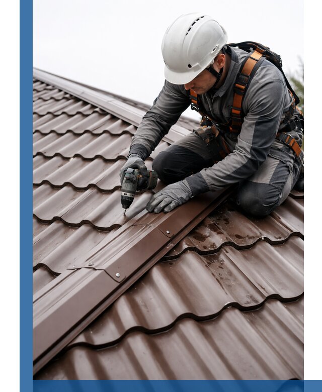 Ремонт металлочерепицы на крыше в Белогорске профессионально