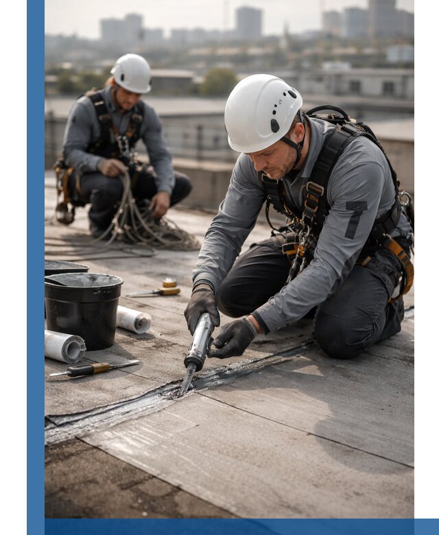 Аварийное и капитальное устранение протечек кровли в Белогорске