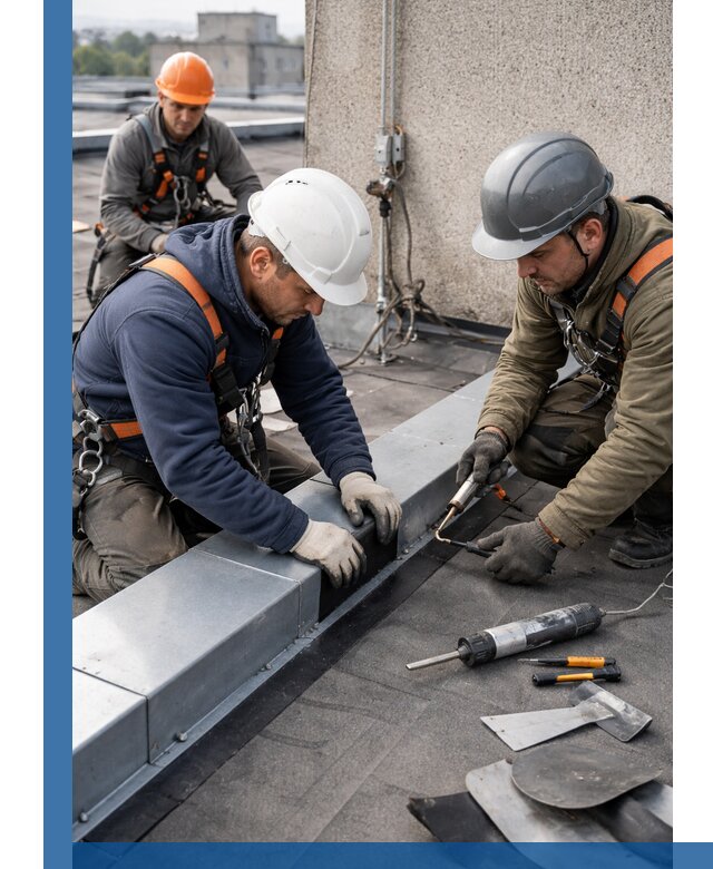 Ремонт кровельных примыканий в Белогорске профессионально