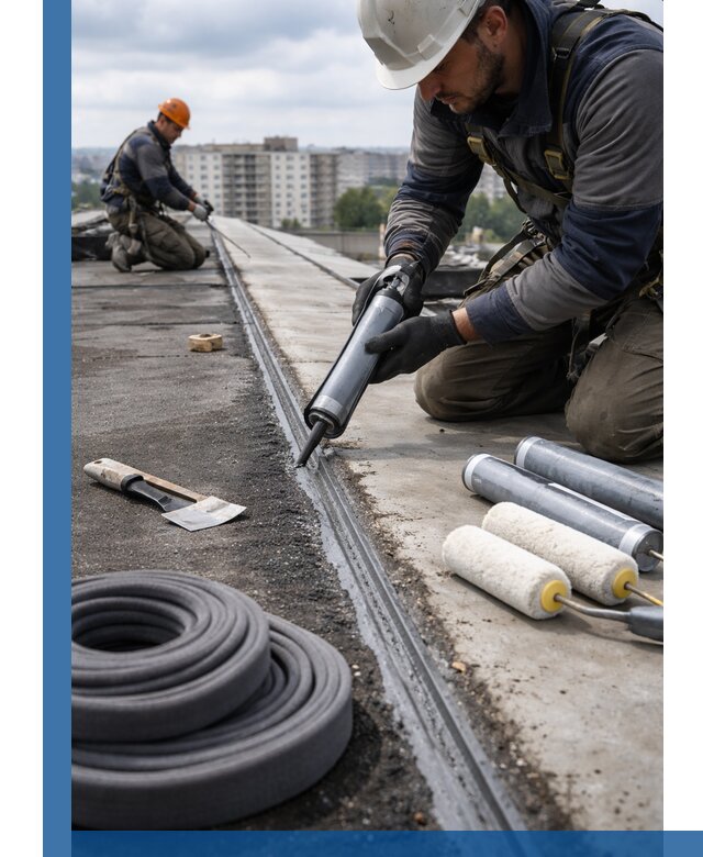 Герметизация швов кровли в Белогорске с гарантией герметичности