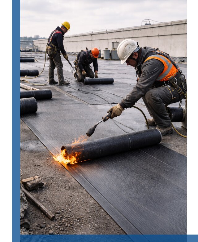 Монтаж наплавляемой кровли в Белогорске профессионально