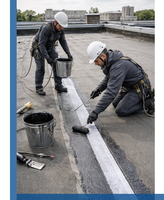 Гидроизоляция кровли мастикой в Белогорске надежная защита