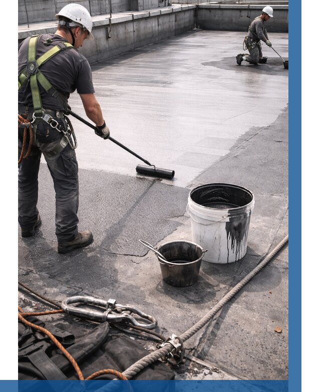 Гидроизоляция кровли жидкой резиной в Белогорске от 510 р. | ВЫСОТНИК-Бгк