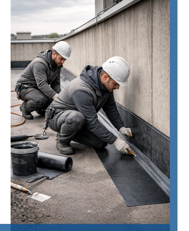 Гидроизоляция примыканий на кровле в Белогорске от 918 р. | ВЫСОТНИК-Бгк