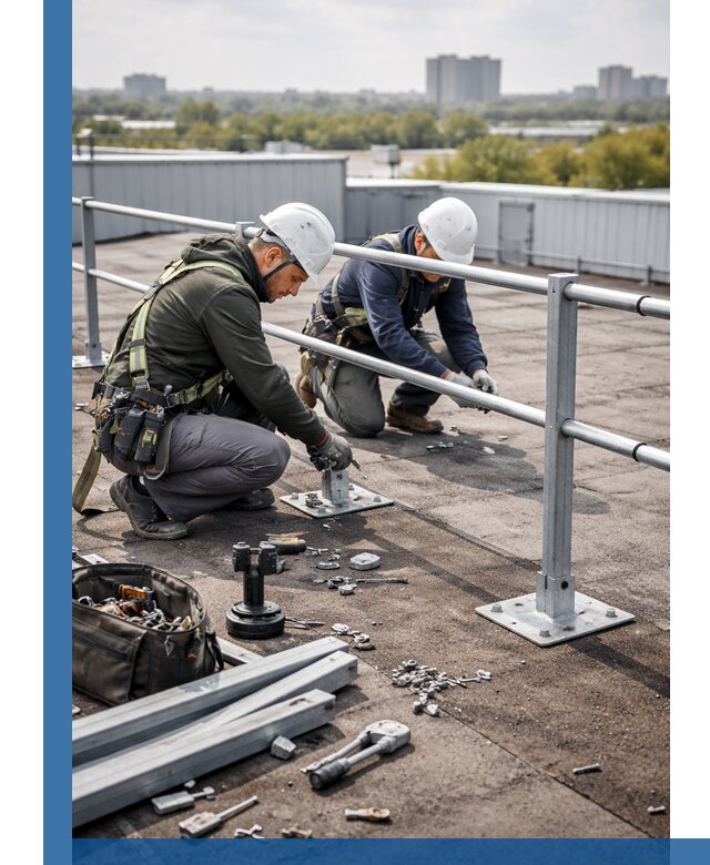 Монтаж кровельного ограждения в Белогорске под ключ с гарантией