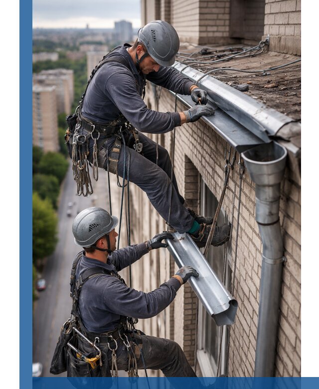 Ремонт водосточных желобов в Белогорске, быстро и качественно