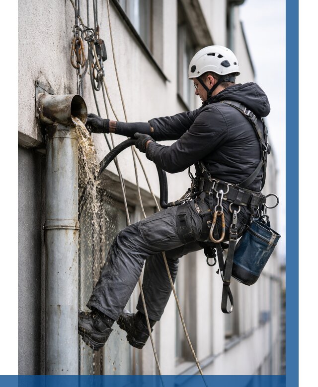 Прочистка водосточных труб в Белогорске от 3571 р. | ВЫСОТНИК-Бгк