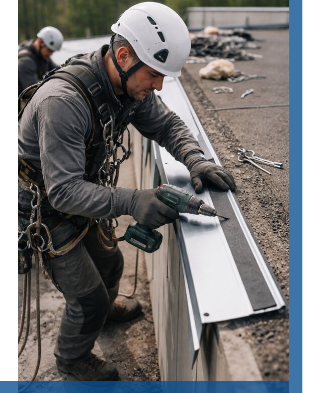 Монтаж капельника на кровле в Белогорске от 306 р. | ВЫСОТНИК-Бгк