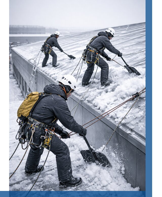 Очистка навесов от снега в Белогорске от 4591 р. | ВЫСОТНИК-Бгк