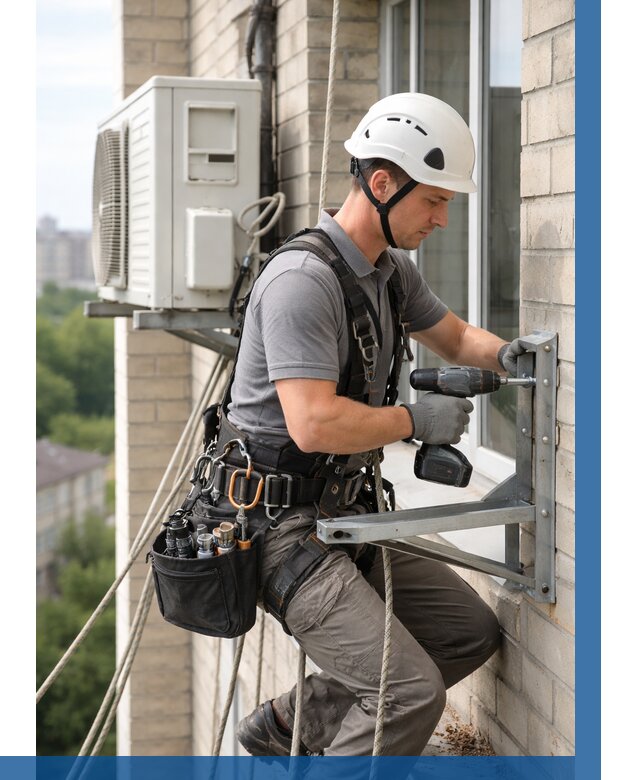 Установка кронштейнов кондиционера в Белогорске от 3571 р. | ВЫСОТНИК-Бгк