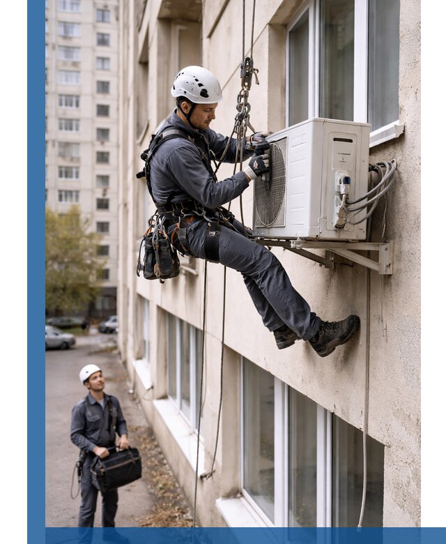 Демонтаж внешнего блока кондиционера в Белогорске профессионально