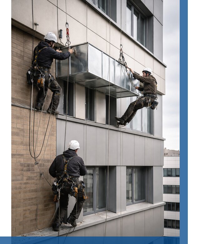 Монтаж воздуховодов на фасаде в Белогорске от 1530 р. | ВЫСОТНИК-Бгк