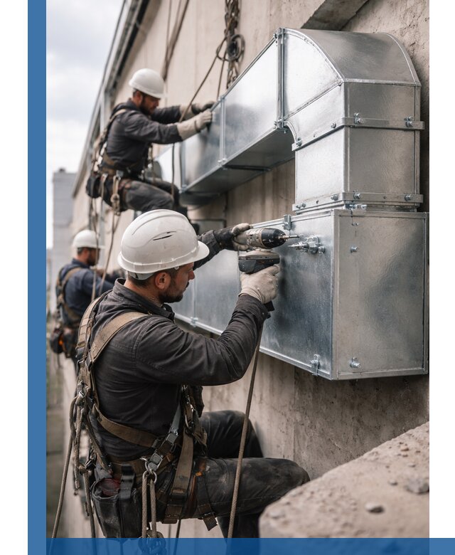 Профессиональный монтаж вентиляционных коробов в Белогорске под ключ