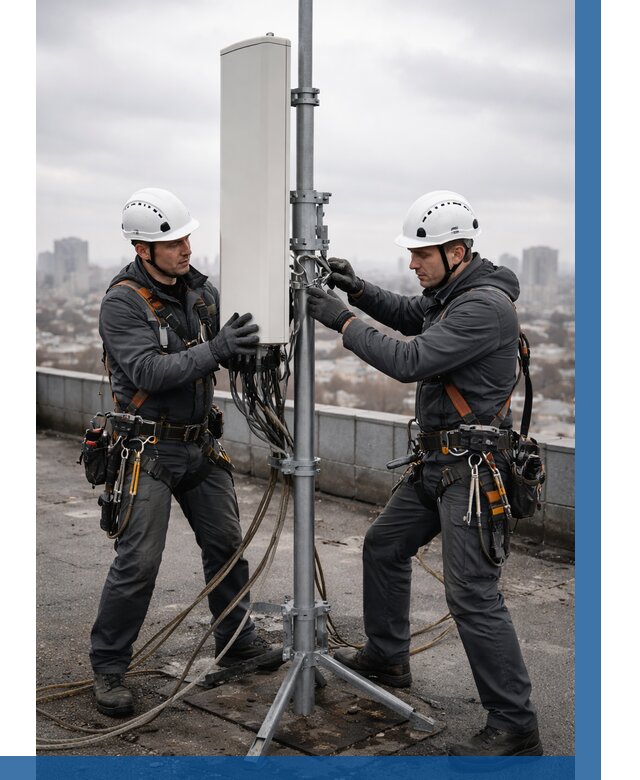 Монтаж антенн связи на крыше в Белогорске от 8672 р. | ВЫСОТНИК-Бгк