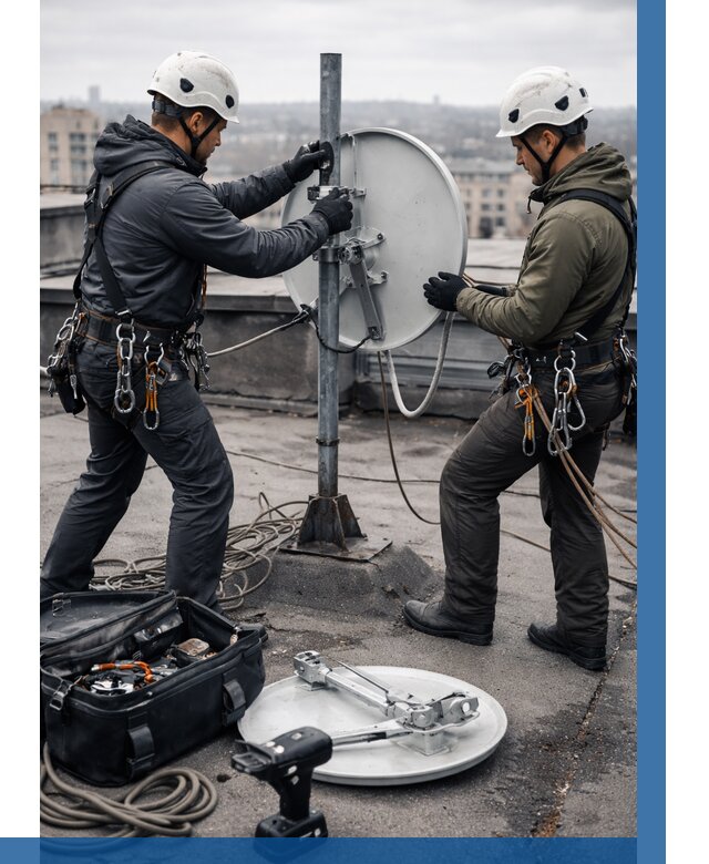 Демонтаж антенн на крыше в Белогорске от 4591 р. | ВЫСОТНИК-Бгк