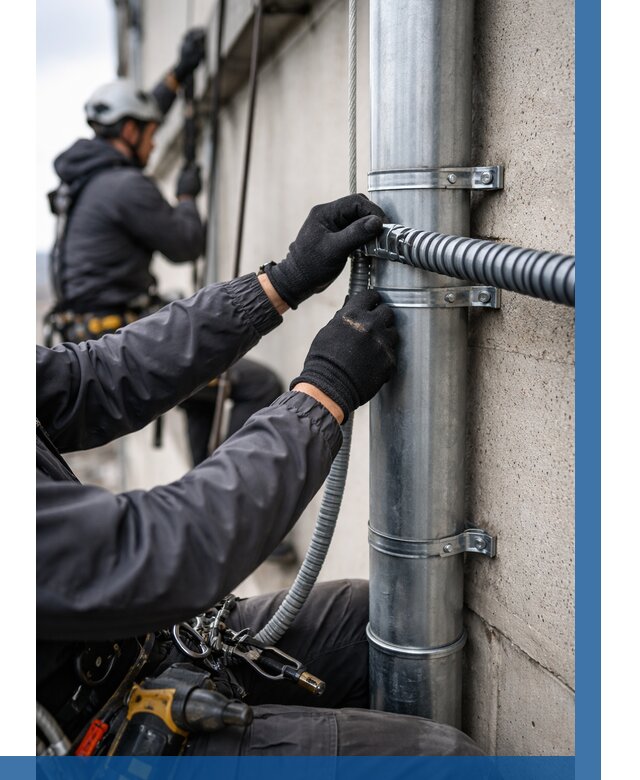 Монтаж гофры для кабеля в Белогорске от 306 р. | ВЫСОТНИК-Бгк