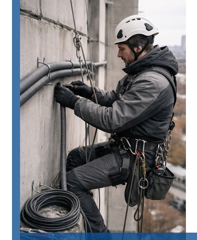 Профессиональный монтаж гофры для кабеля в Белогорске с гарантией