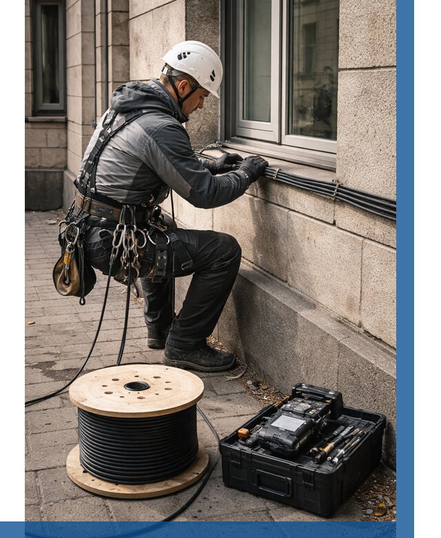 Прокладка оптоволоконного кабеля в Белогорске от 816 р. | ВЫСОТНИК-Бгк