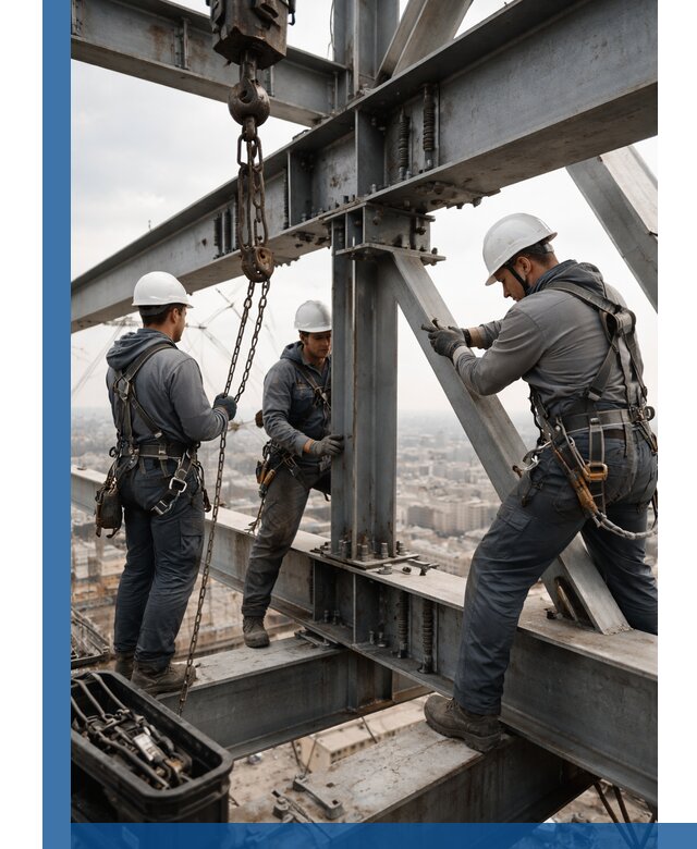 Профессиональный монтаж металлоконструкций на высоте в Белогорске