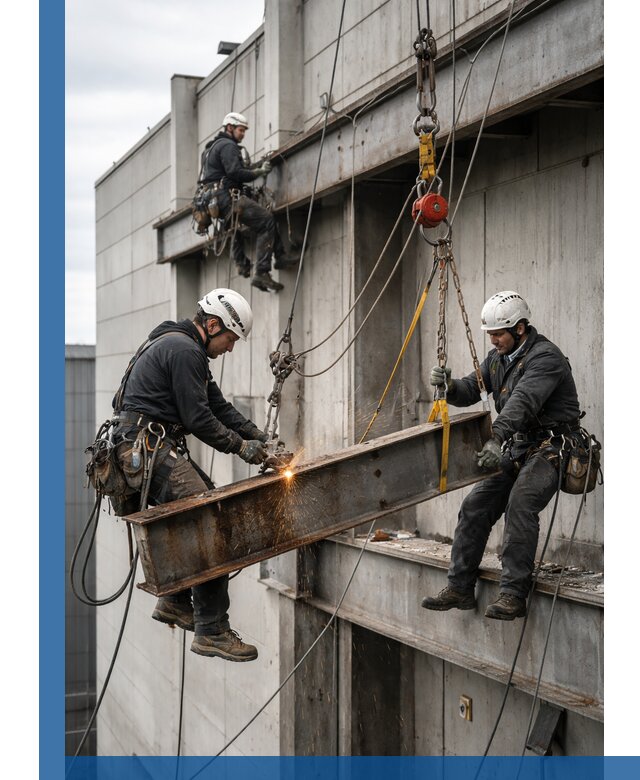 Демонтаж металлоконструкций на высоте в Белогорске под ключ