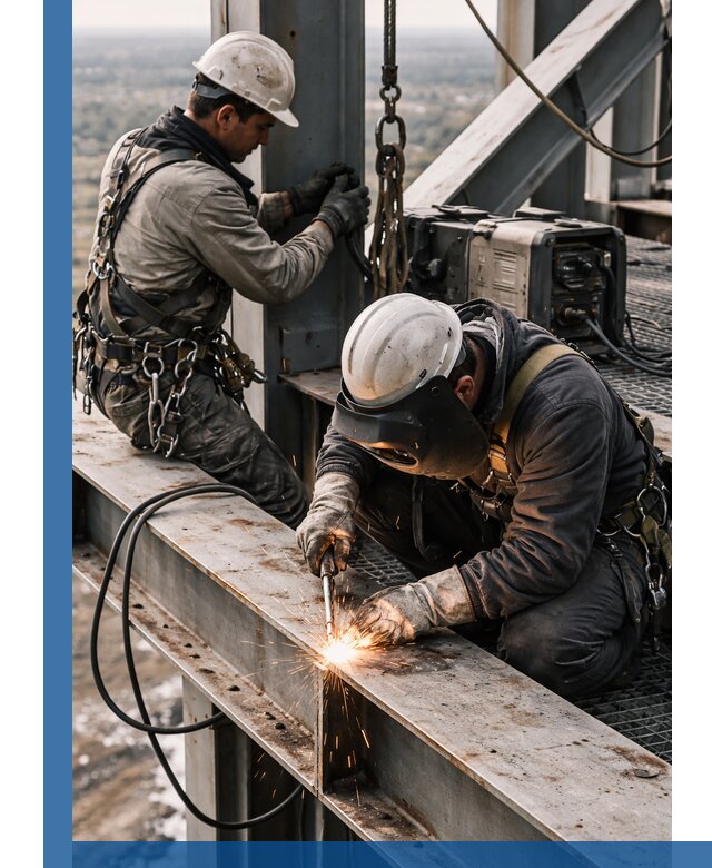 Высотные сварочные работы в Белогорске для промышленных объектов