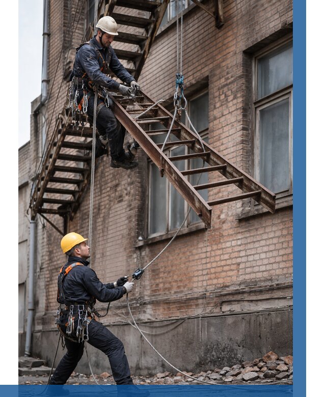 Демонтаж пожарной лестницы в Белогорске от 12242 р. | ВЫСОТНИК-Бгк