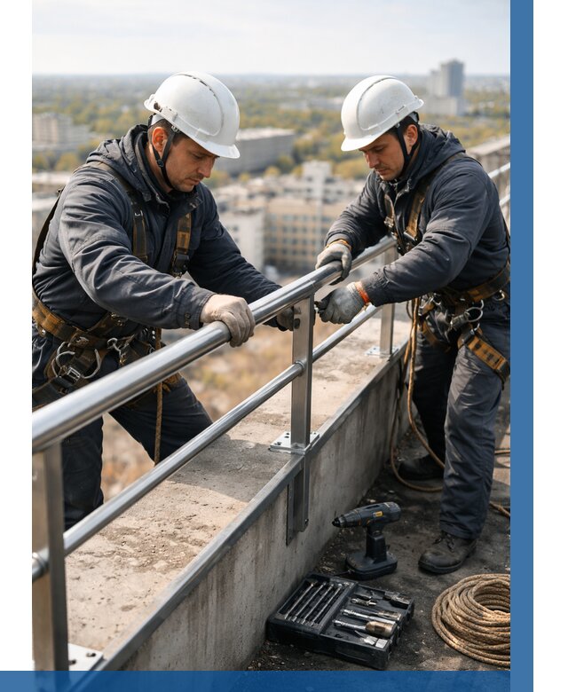 Монтаж перил на высоте в Белогорске от 2551 р. | ВЫСОТНИК-Бгк