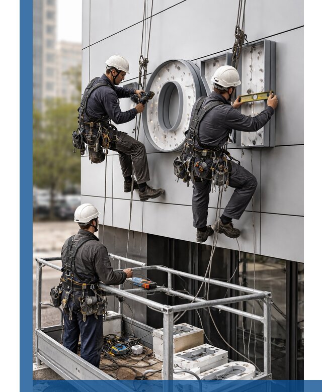 Профессиональный монтаж световых букв в Белогорске под ключ