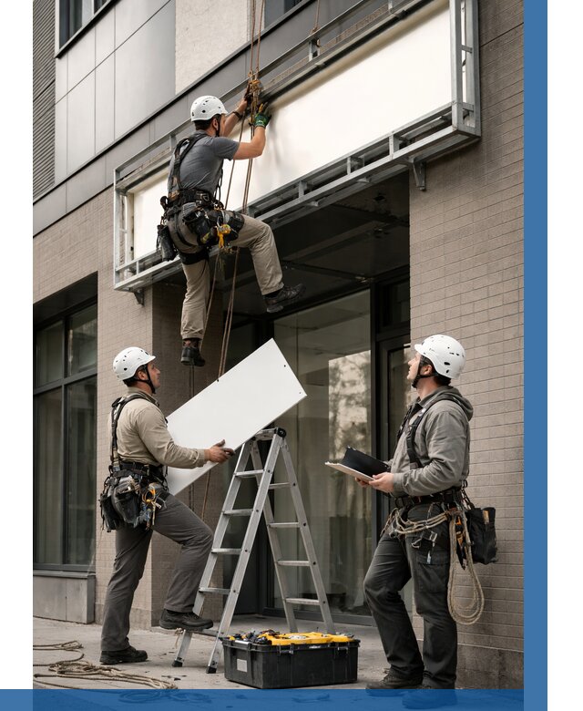 Монтаж светового короба в Белогорске от 6631 р. | ВЫСОТНИК-Бгк